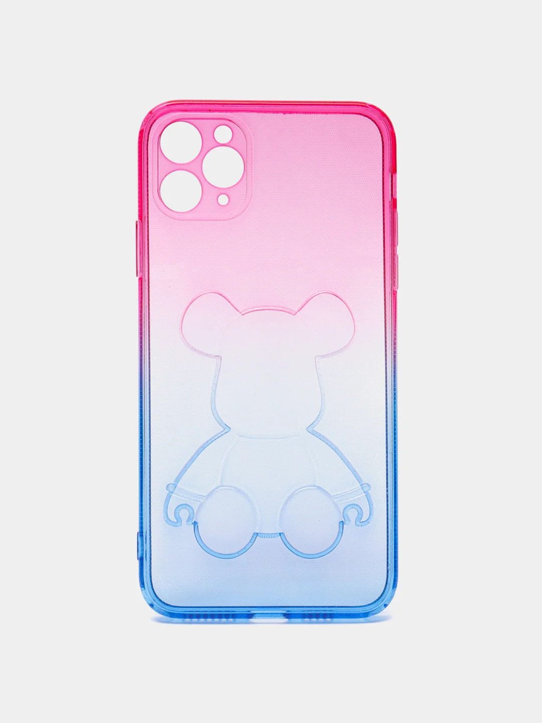 Конфетный чехол на iPhone айфон 11 Pro Max, силиконовый чехол с принтом мишка KAWS