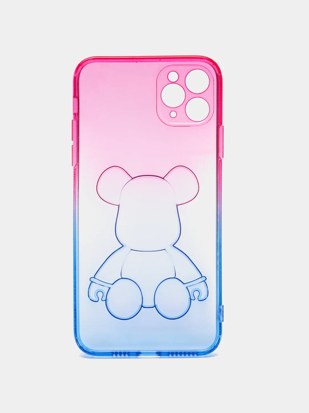 Конфетный чехол на iPhone айфон 11 Pro Max, силиконовый чехол с принтом мишка KAWS