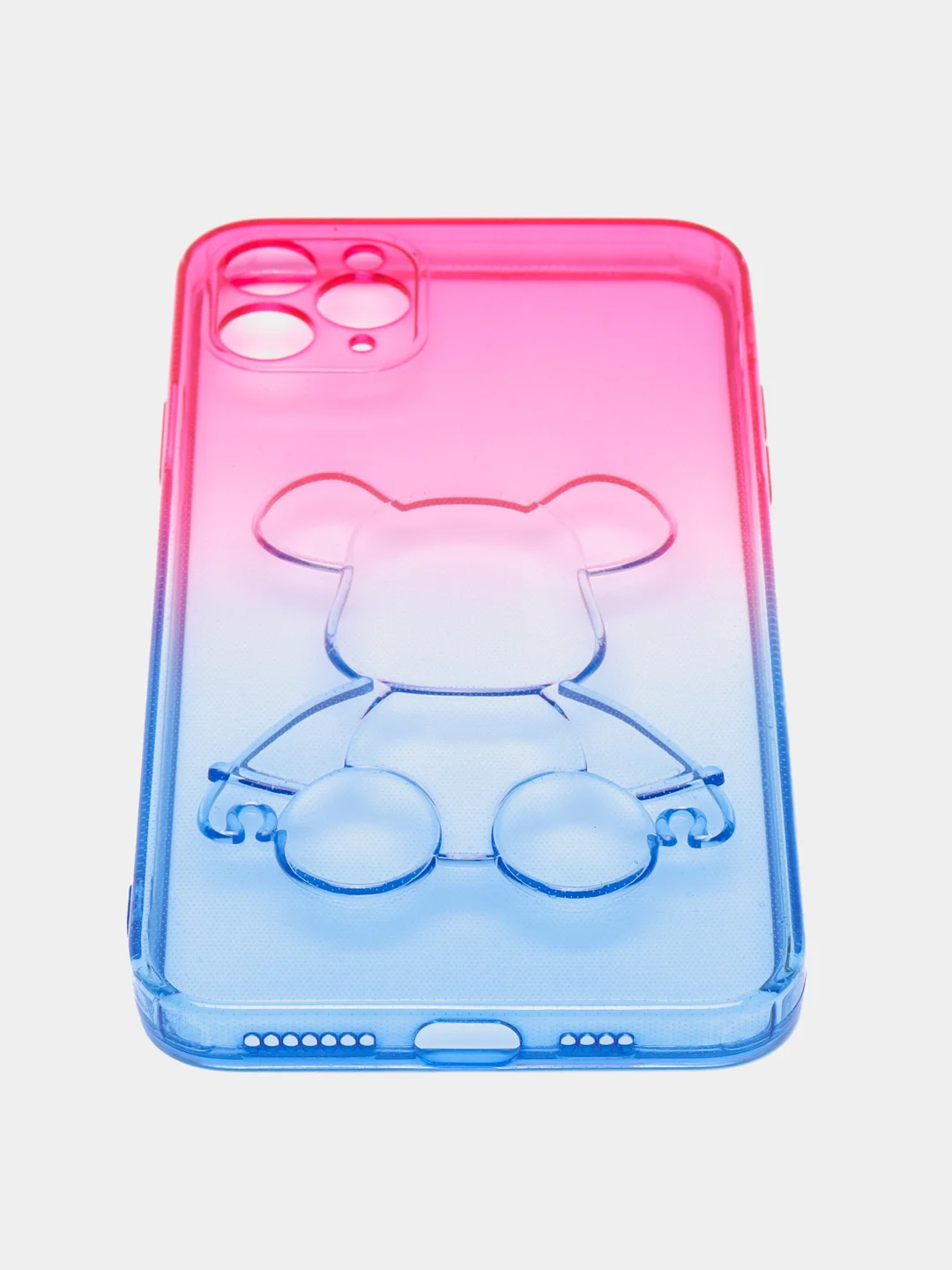 Конфетный чехол на iPhone айфон 11 Pro Max, силиконовый чехол с принтом мишка KAWS
