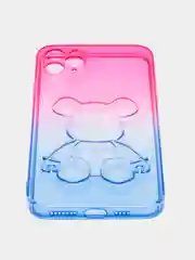Конфетный чехол на iPhone айфон 11 Pro Max, силиконовый чехол с принтом мишка KAWS