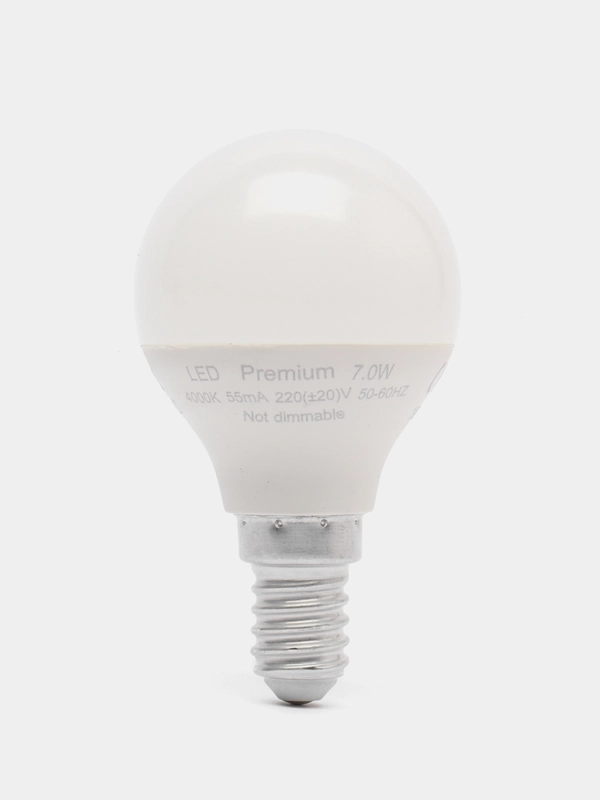 Лампа светодиодная Ecola LED Premium (0% коэф. пульсации) 7W Шар E14 4000К (белый)