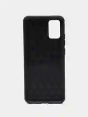 Черный чехол Samsung A02S, имитация вставок под карбон