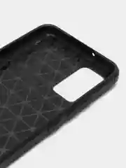 Черный чехол Samsung A02S, имитация вставок под карбон