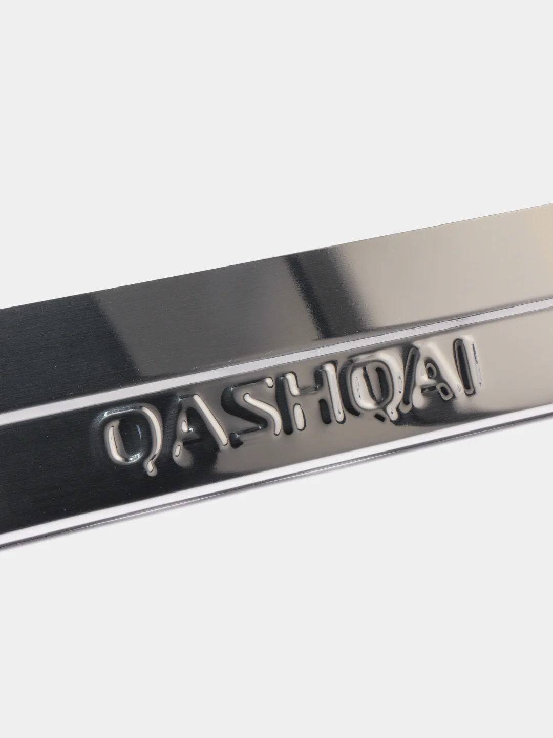 Накладки на пороги, со ступенькой, нержавейка, надпись Nissan Qashqai