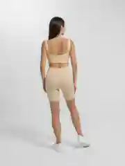 Бежевый женский спортивный костюм для фитнеса