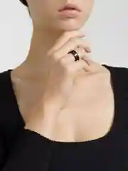 Серый кольцо акриловое