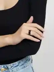 Серый кольцо акриловое