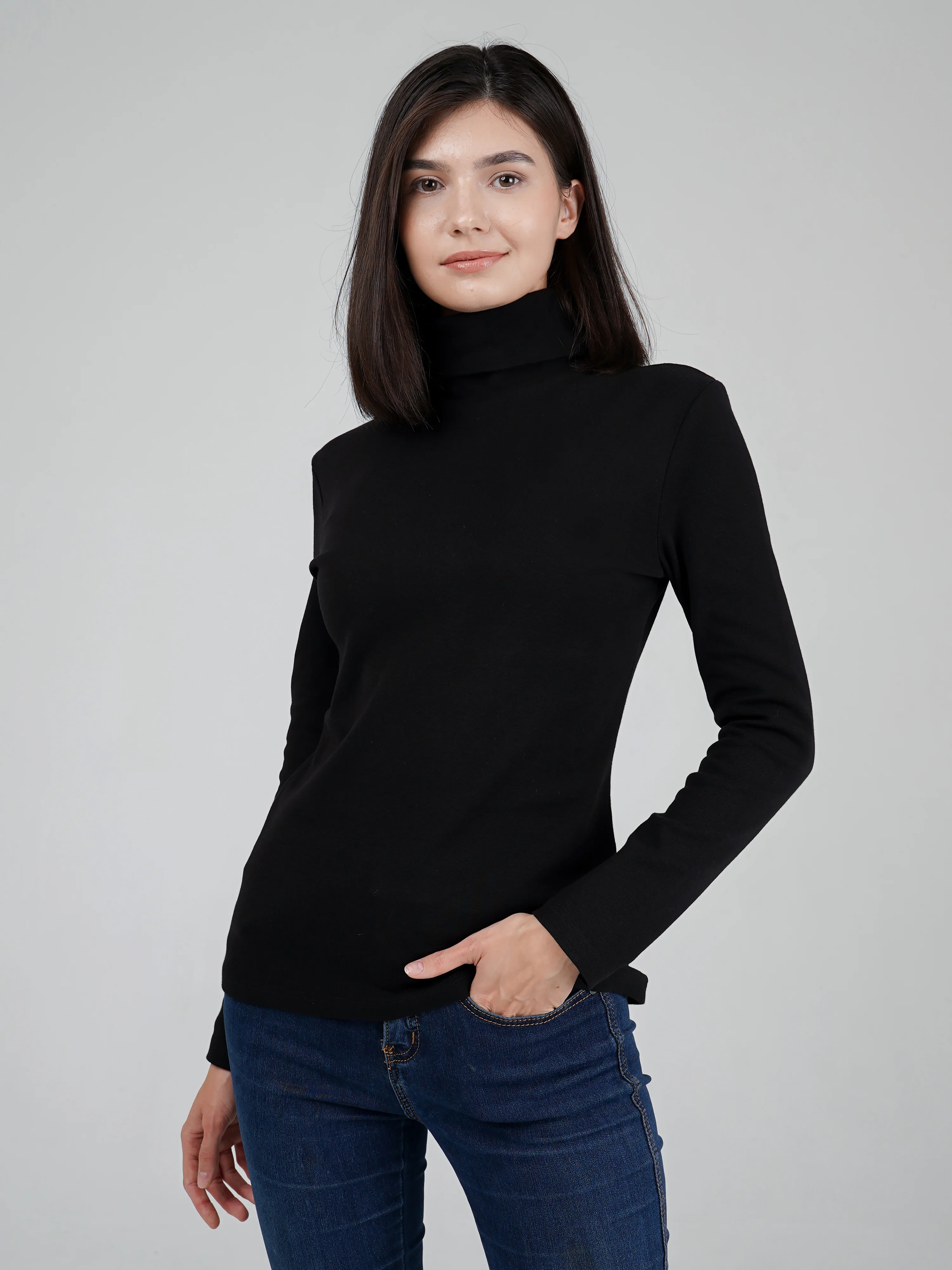Водолазка женская Helentex с длинным рукавом, воротник-гольф, базовая кофта