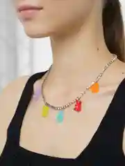 Серебряный чокер "Мармеладные мишки"