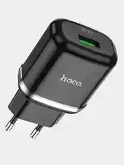 Черный сетевое зарядное устройство Hoco N3, 18W
