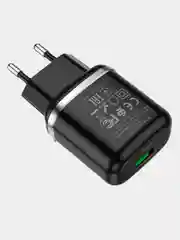 Черный сетевое зарядное устройство Hoco N3, 18W