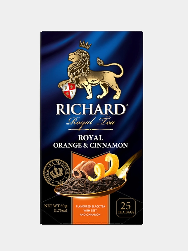 Чай Richard "Royal Orange & Cinnamon", черный, в пакетиках, 25 штук