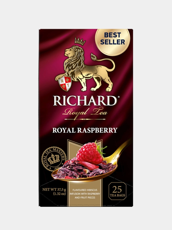 Чай Richard "Royal Raspberry", фруктово-травяной, в пакетиках, 25 штук