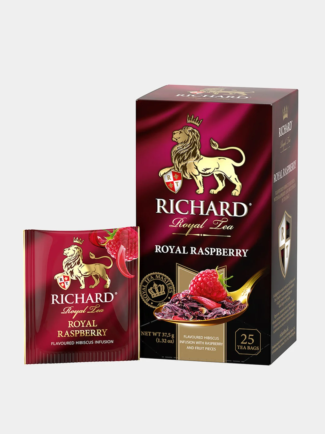Чай Richard "Royal Raspberry", фруктово-травяной, в пакетиках, 25 штук