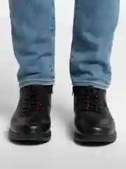 Черный полуботинки зимние Rieker,  мужские, натуральная кожа