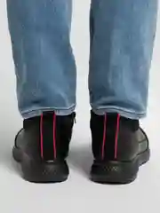 Черный полуботинки зимние Rieker,  мужские, натуральная кожа