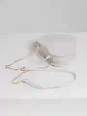Белый женская сумка "Сердце", через плечо, цветочная