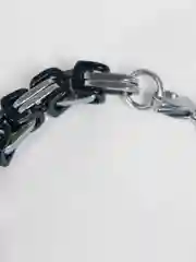 Серебряный браслет для мужчины, серебристый, черный, на руку, сталь