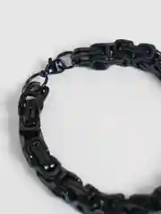 Черный браслет для мужчины, серебристый, черный, на руку, сталь