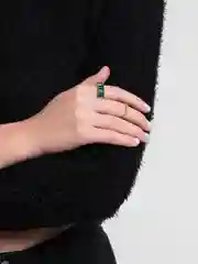 Голубой набор женских колец