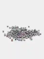 Серебряный бисер стеклянный, 10 г и 30 г