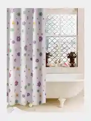 Пурпурный штора для ванной комнаты, с кольцами, 180 х 180 см