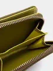 Зеленый кошелек однотонный, на молнии для денег и карт, на подарок