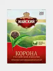 Чай крупнолистовой Майский "Корона Российской Империи", черный, 200 г