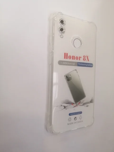 Силиконовый прозрачный с усиленными углами чехол Honor 10x lite/10/10lite/20i/8x/9A/9C/9X