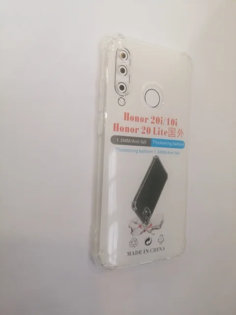 Силиконовый прозрачный с усиленными углами чехол Honor 10x lite/10/10lite/20i/8x/9A/9C/9X