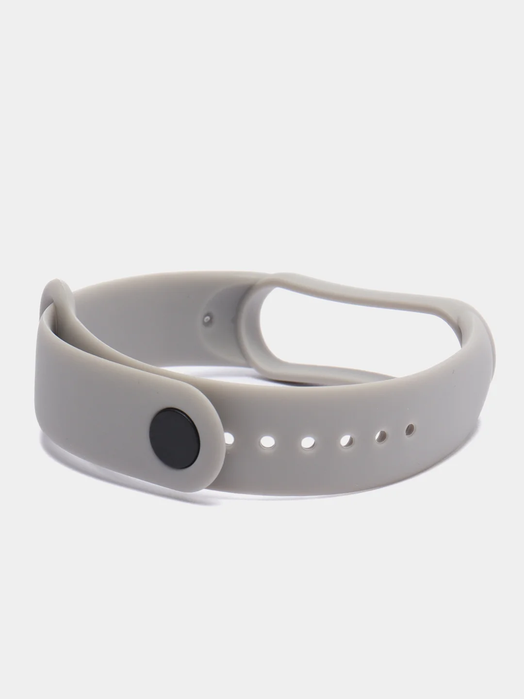 Серый металлик силиконовый ремешок для фитнес-браслетов Xiaomi Mi Band 5 и Mi Band 6