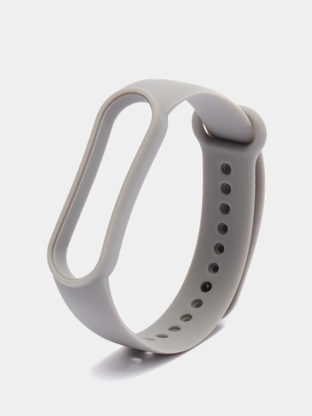Серый металлик силиконовый ремешок для фитнес-браслетов Xiaomi Mi Band 5 и Mi Band 6