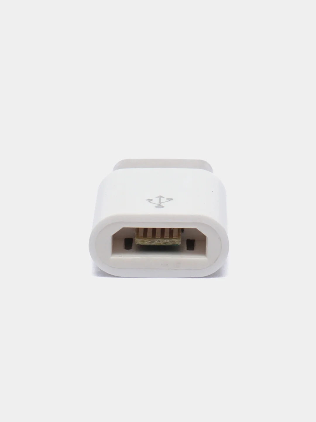 Белый переходник Micro USB (мама) - USB Type-С (папа)