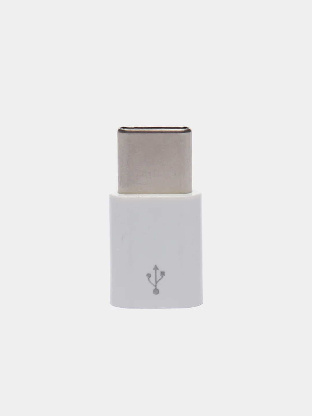Белый переходник Micro USB (мама) - USB Type-С (папа)