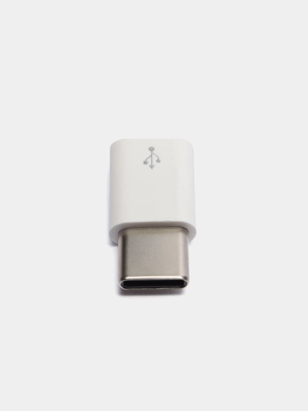 Белый переходник Micro USB (мама) - USB Type-С (папа)