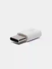 Белый переходник Micro USB (мама) - USB Type-С (папа)