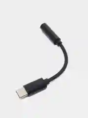 Черный переходник адаптер Type-C на 3.5 mm jack