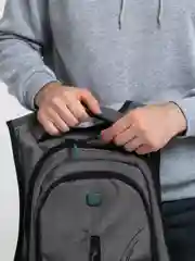 Серый рюкзак унисекс со встроенным USB