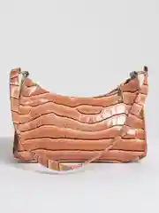 Коралловый меланж стильная женская сумка из экокожи, сумка хобо с имитацией крокодиловой кожи, кросс боди