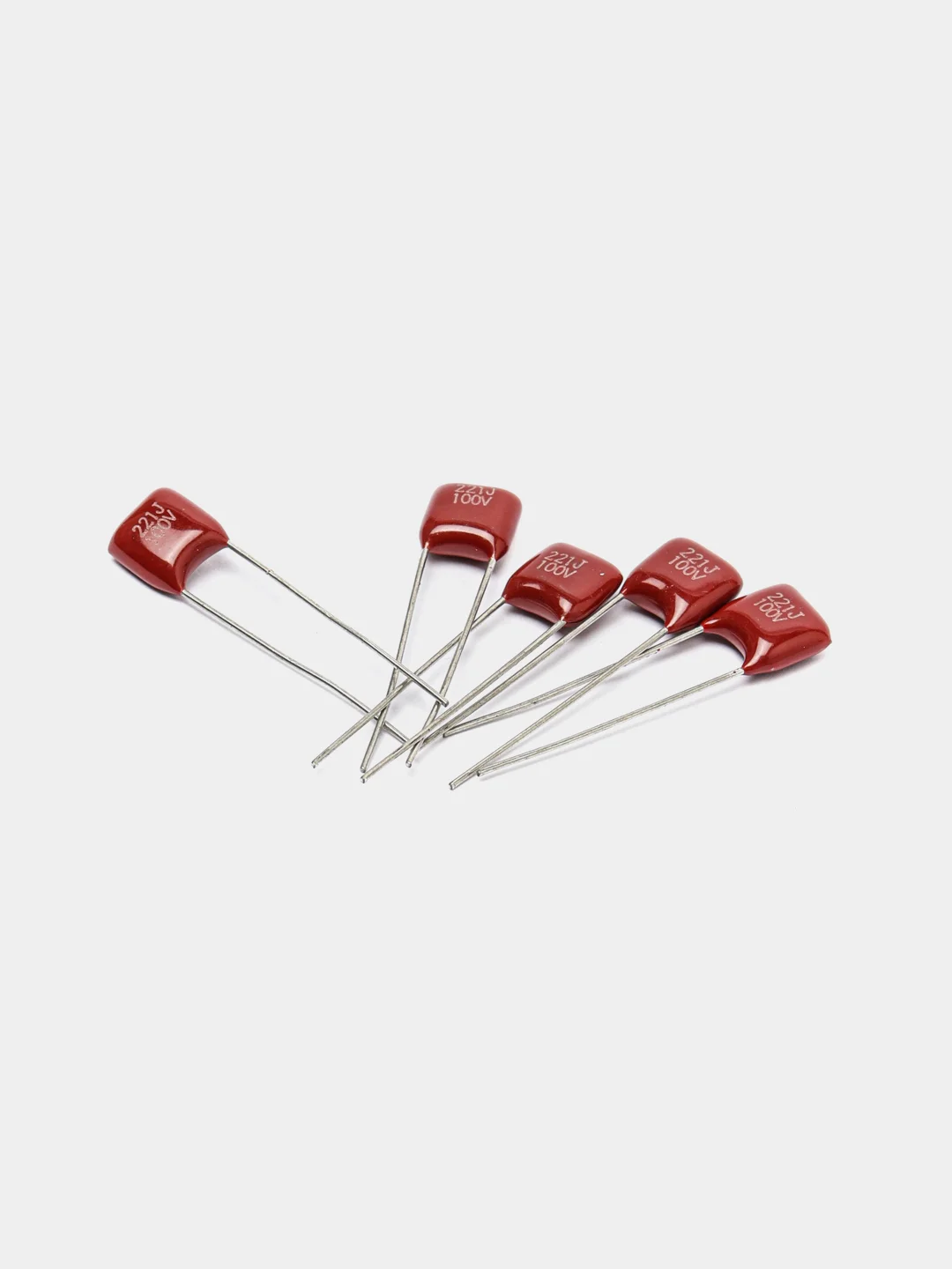 5 штук Конденсатор пленочный  0.00022uf 0.22nf 220pf 100v 10% CL21 220пф 100В