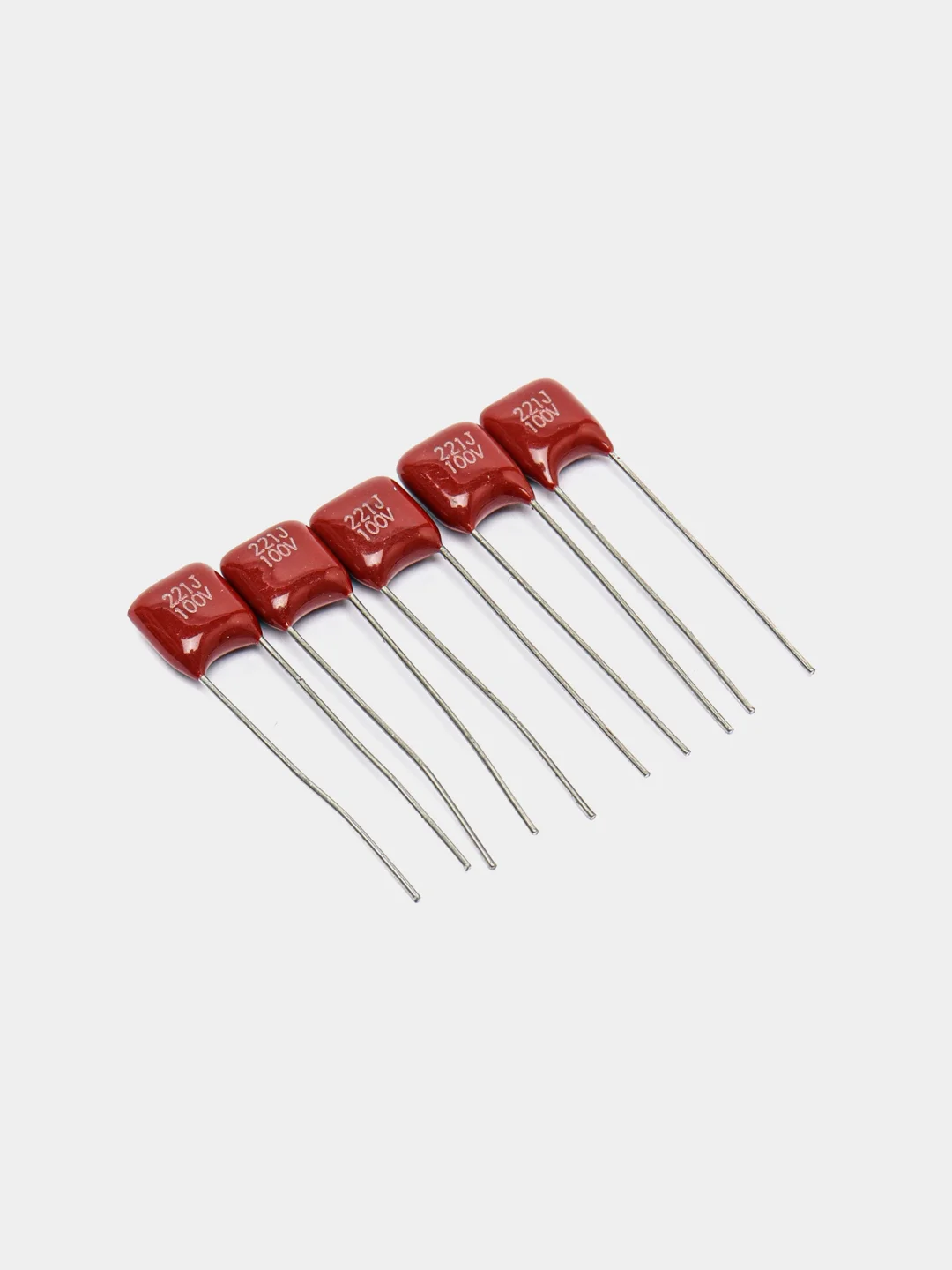 5 штук Конденсатор пленочный  0.00022uf 0.22nf 220pf 100v 10% CL21 220пф 100В