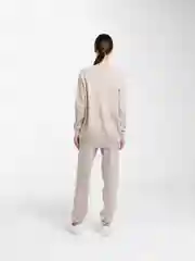 Молочный костюм: кардиган, брюки