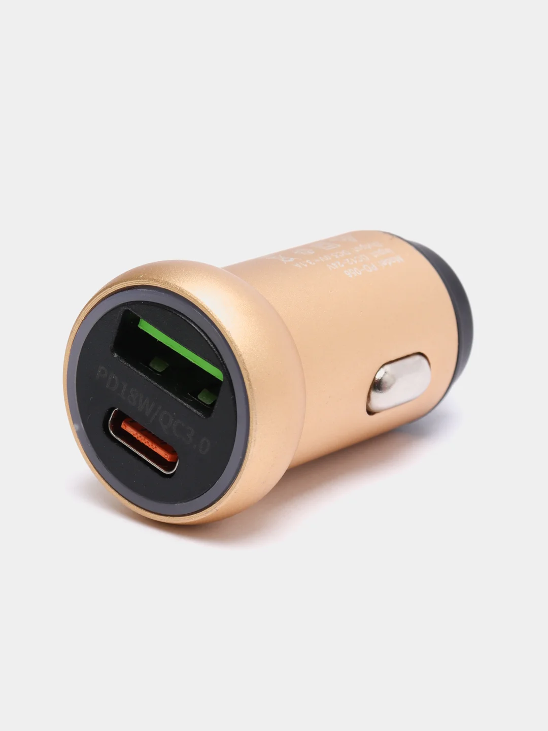 Бежевый автомобильное зарядное устройство, USB, Type-C, 3.1 А, в прикуриватель