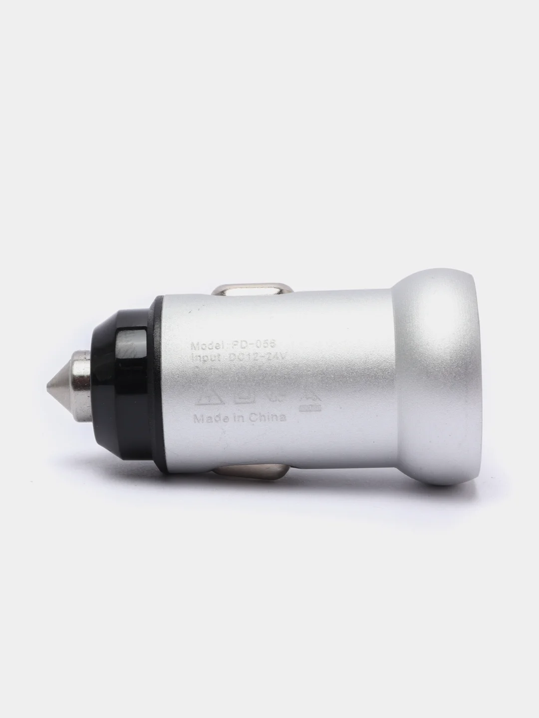 Серый металлик автомобильное зарядное устройство, USB, Type-C, 3.1 А, в прикуриватель