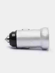 Серый металлик автомобильное зарядное устройство, USB, Type-C, 3.1 А, в прикуриватель