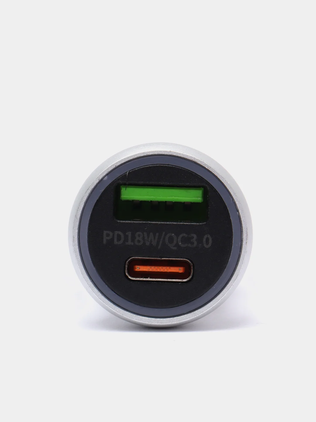 Серый металлик автомобильное зарядное устройство, USB, Type-C, 3.1 А, в прикуриватель