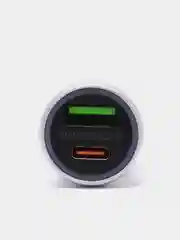 Серый металлик автомобильное зарядное устройство, USB, Type-C, 3.1 А, в прикуриватель