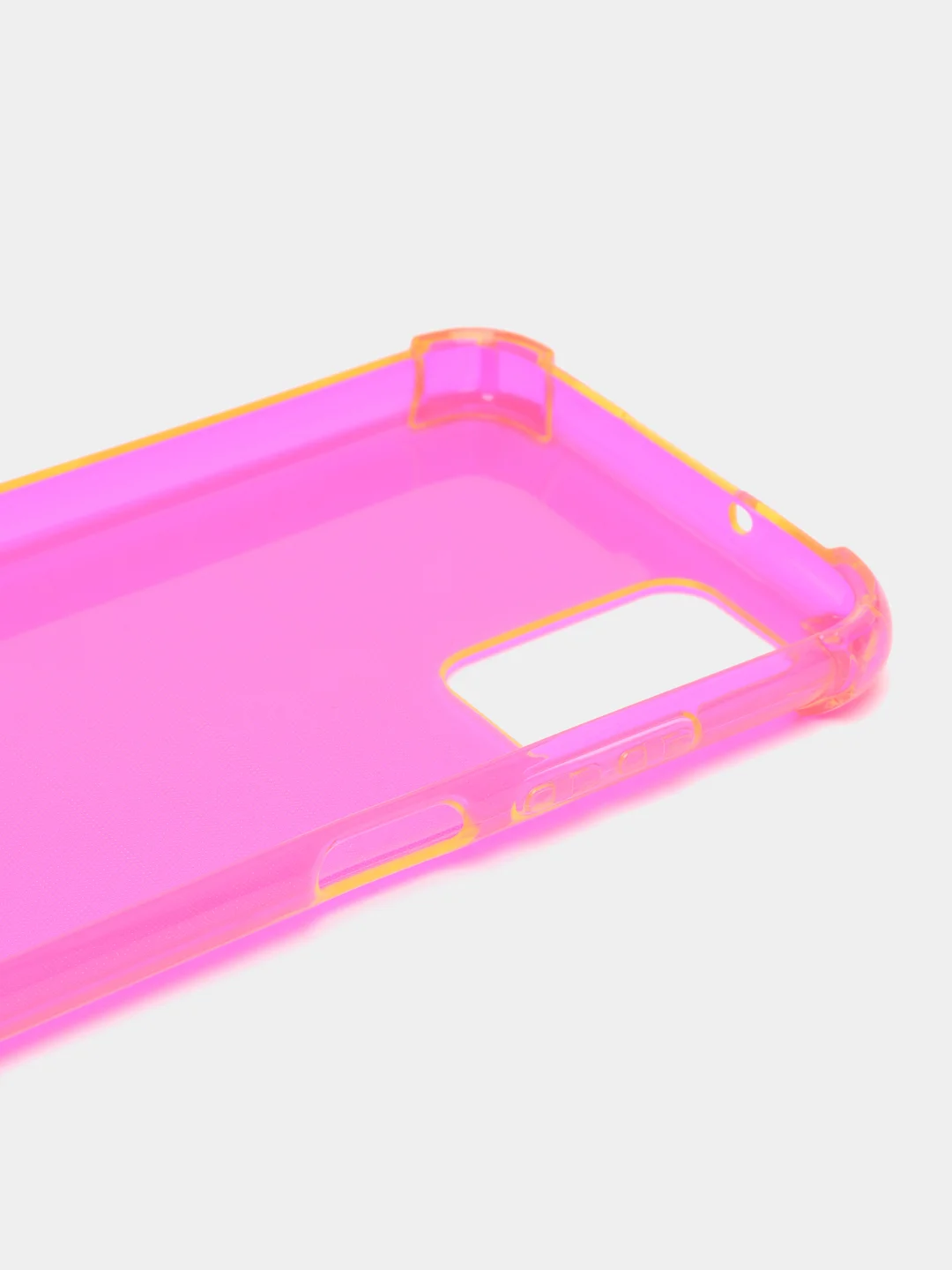 Фуксия чехол прозрачный на Samsung Galaxy A02s, Самсунг А02с противоударный, с неоновым оттенком
