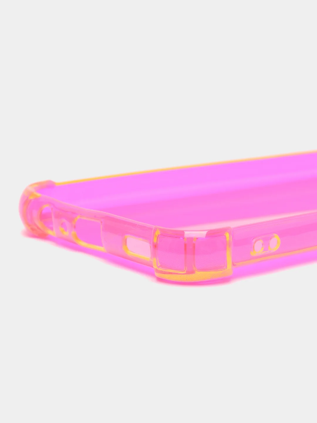 Фуксия чехол прозрачный на Samsung Galaxy A02s, Самсунг А02с противоударный, с неоновым оттенком