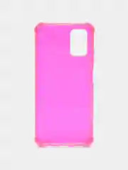 Фуксия чехол прозрачный на Samsung Galaxy A02s, Самсунг А02с противоударный, с неоновым оттенком